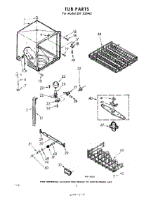 06 - Tub parts for Whirlpool Dishwasher SXF500W3 / from AppliancePartsPros.com