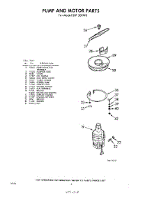 08 - Pump And Motor parts for Whirlpool Dishwasher SXF500W3 / from AppliancePartsPros.com