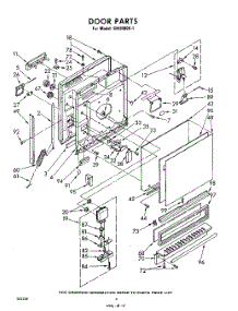 04 - Door parts for Whirlpool Dishwasher SHU99001 / from AppliancePartsPros.com