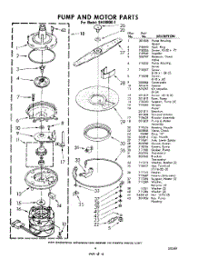 06 - Pump And Motor parts for Whirlpool Dishwasher SHU99001 / from AppliancePartsPros.com