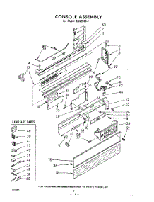 08 - Console parts for Whirlpool Dishwasher SHU99001 / from AppliancePartsPros.com