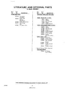 10 - Literature And Optional parts for Whirlpool Dishwasher SHU99001 / from AppliancePartsPros.com
