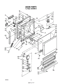 04 - Door parts for Whirlpool Dishwasher SHU99040 / from AppliancePartsPros.com