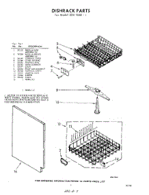 07 - Dish Rack parts for Whirlpool SDU90001 / from AppliancePartsPros.com