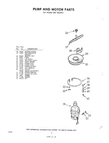 08 - Pump And Motor parts for Whirlpool Dishwasher SXF500W5 / from AppliancePartsPros.com