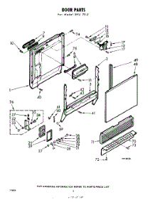 02 - Door parts for Whirlpool SVU70W0 / from AppliancePartsPros.com