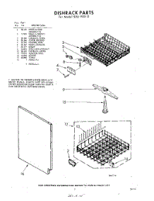 07 - Dish Rack parts for Whirlpool SDU90010 / from AppliancePartsPros.com