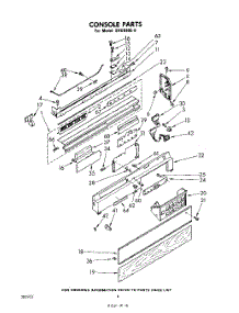 06 - Console parts for Whirlpool Dishwasher SHU99050 / from AppliancePartsPros.com