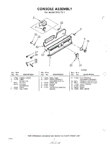 06 - Console parts for Whirlpool SVU70W1 / from AppliancePartsPros.com