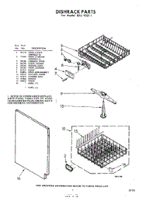 07 - Dish Rack parts for Whirlpool SDU90011 / from AppliancePartsPros.com