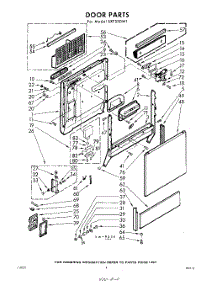 04 - Door parts for Whirlpool Dishwasher SXF530W1 / from AppliancePartsPros.com