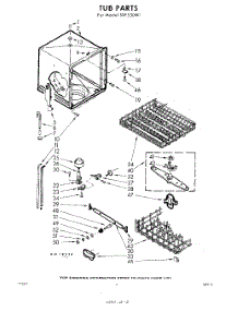 06 - Tub parts for Whirlpool Dishwasher SXF530W1 / from AppliancePartsPros.com
