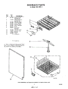 07 - Dish Rack parts for Whirlpool SDU90012 / from AppliancePartsPros.com