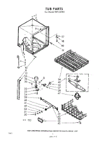 06 - Tub parts for Whirlpool Dishwasher SXF530W2 / from AppliancePartsPros.com