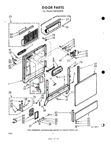 04 - Door parts for Whirlpool Dishwasher SXF600W0 / from AppliancePartsPros.com