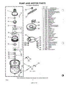 08 - Pump And Motor parts for Whirlpool Dishwasher SXF600W0 / from AppliancePartsPros.com