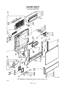 04 - Door parts for Whirlpool Dishwasher SXF600W1 / from AppliancePartsPros.com