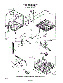 06 - Tub parts for Whirlpool Dishwasher SXF600W1 / from AppliancePartsPros.com