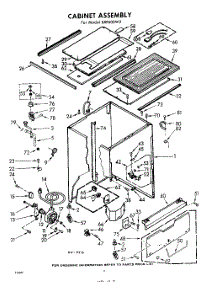 02 - Cabinet parts for Whirlpool Dishwasher SXF600W2 / from AppliancePartsPros.com