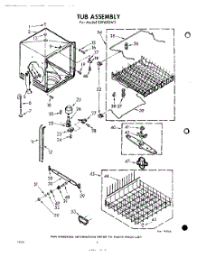 06 - Tub parts for Whirlpool Dishwasher SXF600W2 / from AppliancePartsPros.com