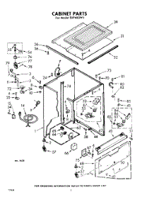 02 - Cabinet parts for Whirlpool Dishwasher SXF600W5 / from AppliancePartsPros.com