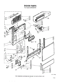 04 - Door parts for Whirlpool Dishwasher SXF600W5 / from AppliancePartsPros.com