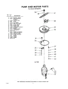 08 - Pump & Motor parts for Whirlpool Dishwasher SXF600W5 / from AppliancePartsPros.com