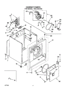 03 - Section parts for Whirlpool Dryer TEDL200AN0 / from AppliancePartsPros.com