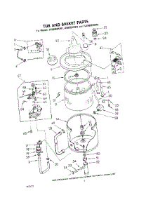 06 - Tub And Basket parts for Whirlpool Washer LA5805XKW1 / from AppliancePartsPros.com