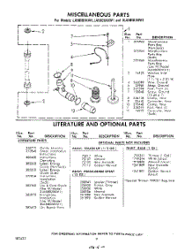 09 - Miscellaneous , Literature And Optional parts for Whirlpool Washer LA5805XKW1 / from AppliancePartsPros.com