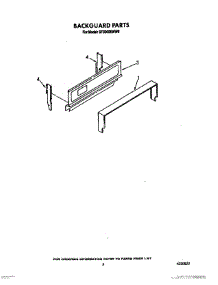 04 - Backguard parts for Whirlpool Range SF3000EWN0 / from AppliancePartsPros.com