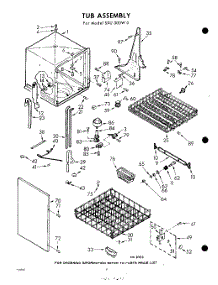 04 - Tub parts for Whirlpool Dishwasher SXU300W0 / from AppliancePartsPros.com