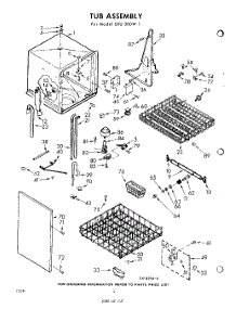 04 - Tub parts for Whirlpool Dishwasher SXU300W1 / from AppliancePartsPros.com