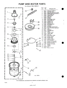 06 - Pump And Motor parts for Whirlpool Dishwasher SXU300W1 / from AppliancePartsPros.com