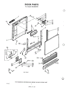 02 - Door parts for Whirlpool Dishwasher SXU300W2 / from AppliancePartsPros.com