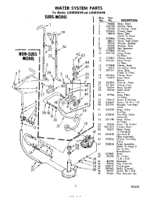 07 - Water System parts for Whirlpool Washer LA5880XKW0 / from AppliancePartsPros.com
