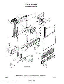 02 - Door parts for Whirlpool Dishwasher SXU300W3 / from AppliancePartsPros.com