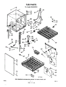 04 - Tub parts for Whirlpool Dishwasher SXU300W3 / from AppliancePartsPros.com