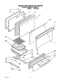 03 - Door And Broiler parts for Whirlpool Range SF3000EYN1 / from AppliancePartsPros.com