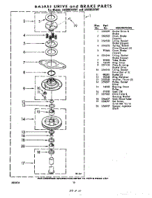 10 - Basket Drive And Brake parts for Whirlpool Washer LA5880XKW1 / from AppliancePartsPros.com