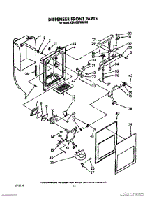 09 - Dispenser Front parts for Kitchenaid Refrigerator KSRB22DWAL02 / from AppliancePartsPros.com