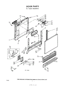02 - Door parts for Whirlpool Dishwasher SXU300W4 / from AppliancePartsPros.com