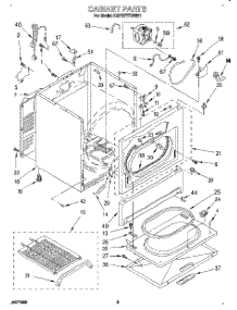 02 - Cabinet parts for Kitchenaid Dryer KGYE777BAL1 / from AppliancePartsPros.com