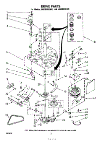 02 - Drive parts for Whirlpool Washer LA5885XKW0 / from AppliancePartsPros.com