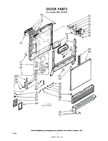 02 - Door parts for Whirlpool Dishwasher SXU301W0 / from AppliancePartsPros.com