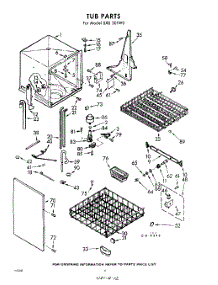 04 - Tub parts for Whirlpool Dishwasher SXU301W0 / from AppliancePartsPros.com