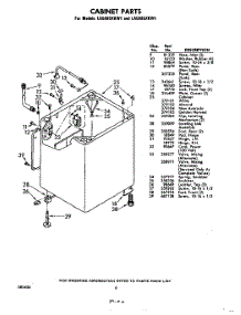06 - Cabinet parts for Whirlpool Washer LA5885XKW1 / from AppliancePartsPros.com