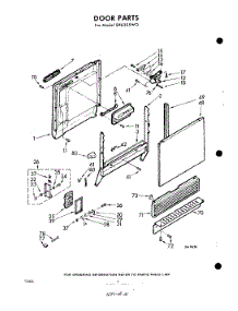 02 - Door parts for Whirlpool Dishwasher SXU325W0 / from AppliancePartsPros.com