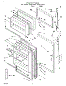 02 - Door parts for Whirlpool Refrigerator RT14HDYDW05 / from AppliancePartsPros.com