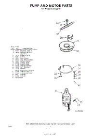 06 - Pump And Motor parts for Whirlpool Dishwasher SXU325W1 / from AppliancePartsPros.com